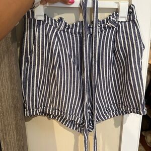Forever 21 linen stripe shorts